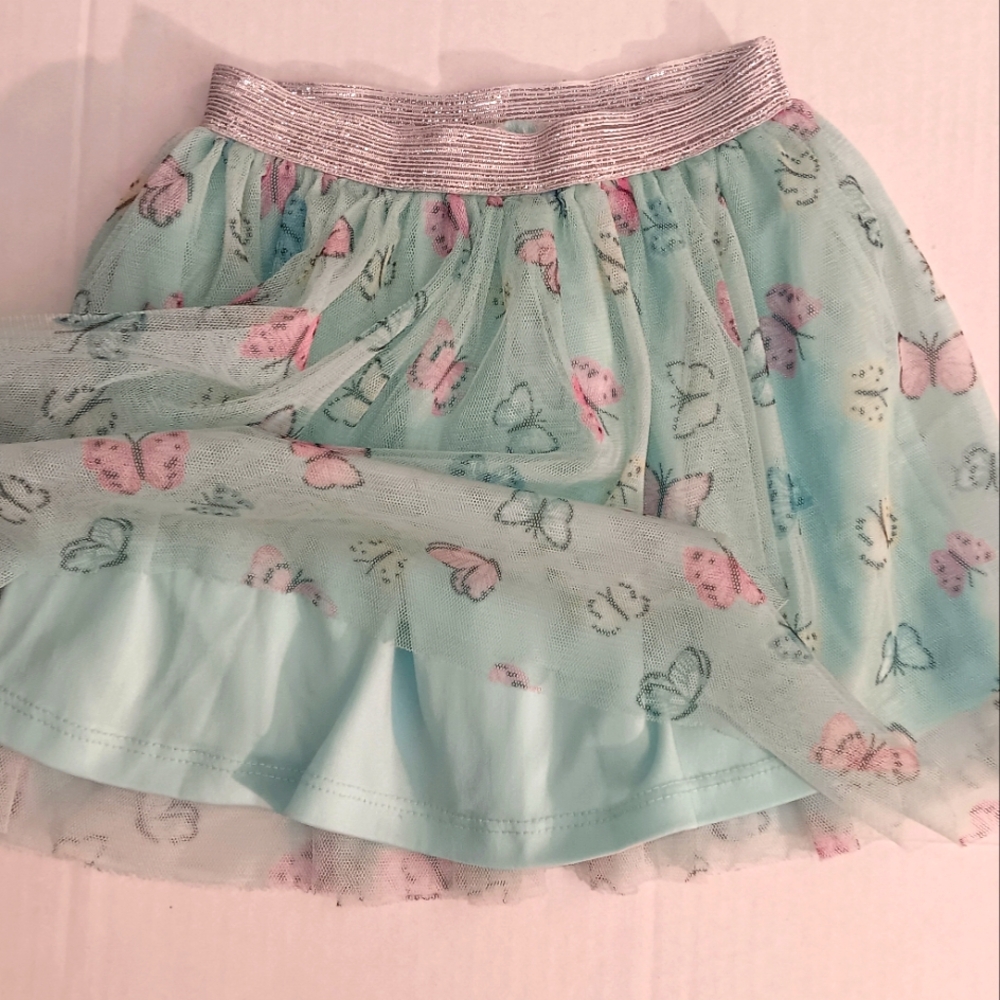 Butterfly Print Tulle Skirt